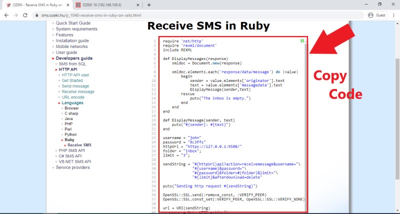 Ruby-Code kopieren