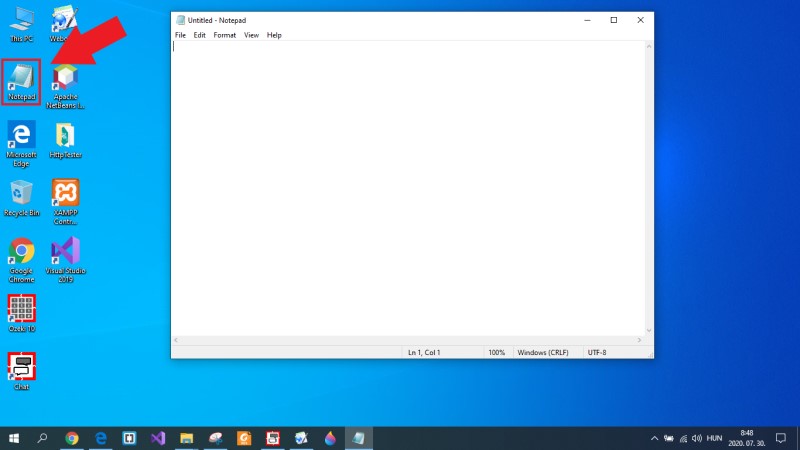 Notepad öffnen