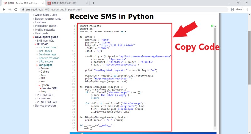 Quellcode von der Website kopieren