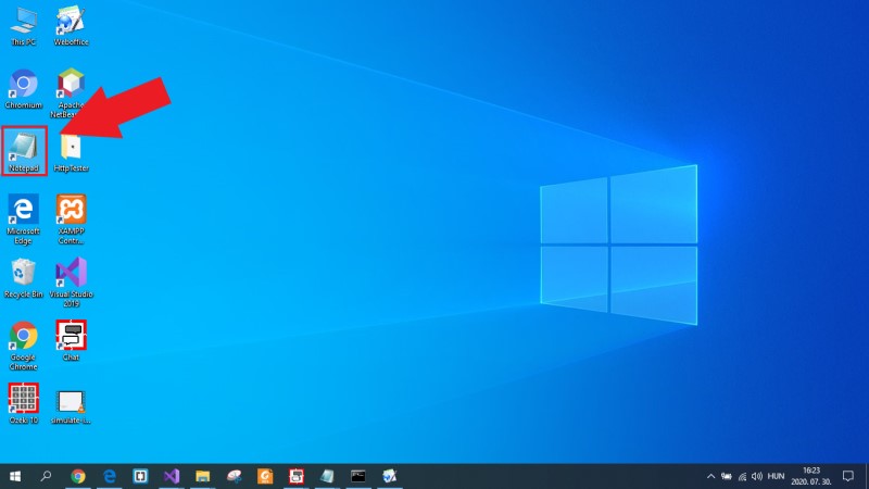 Notepad öffnen