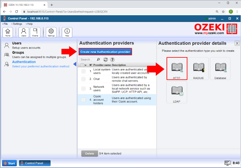 Neuen HTTP-Anbieter erstellen