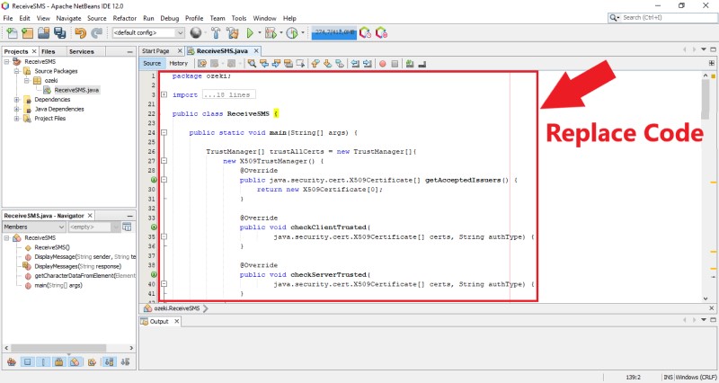 Java-Code ersetzen