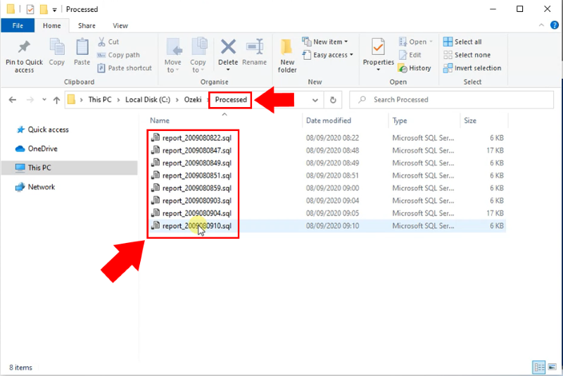 SQL-Dateien in den Processed-Ordner verschoben