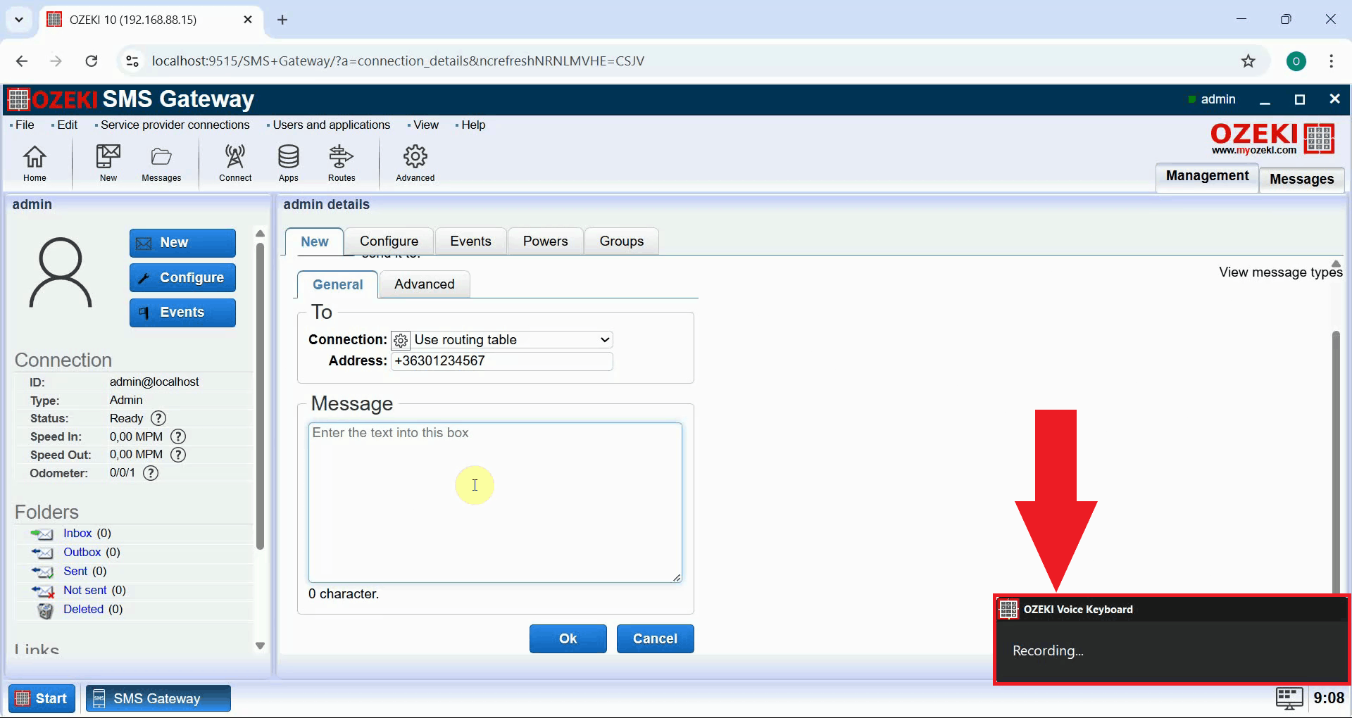 Use OzKey speech-to-text