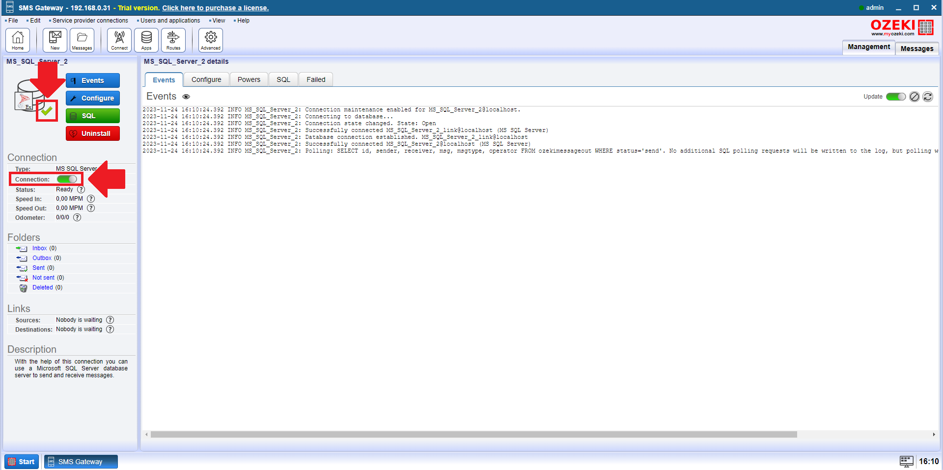 SQL-Server verbunden