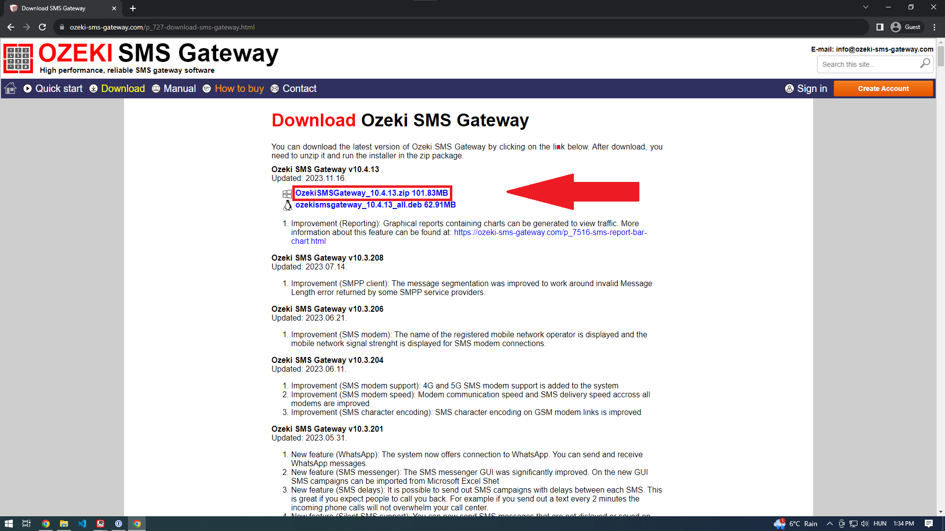descargar gateway de sms ozeki