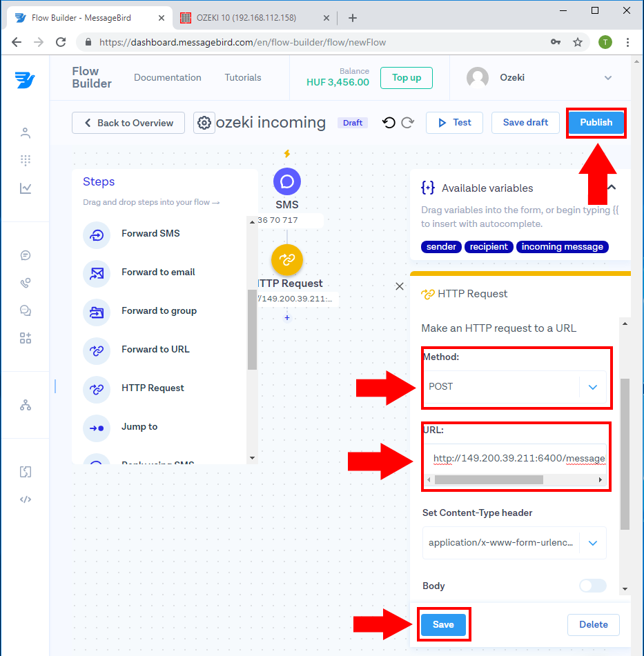 configurar solicitud http