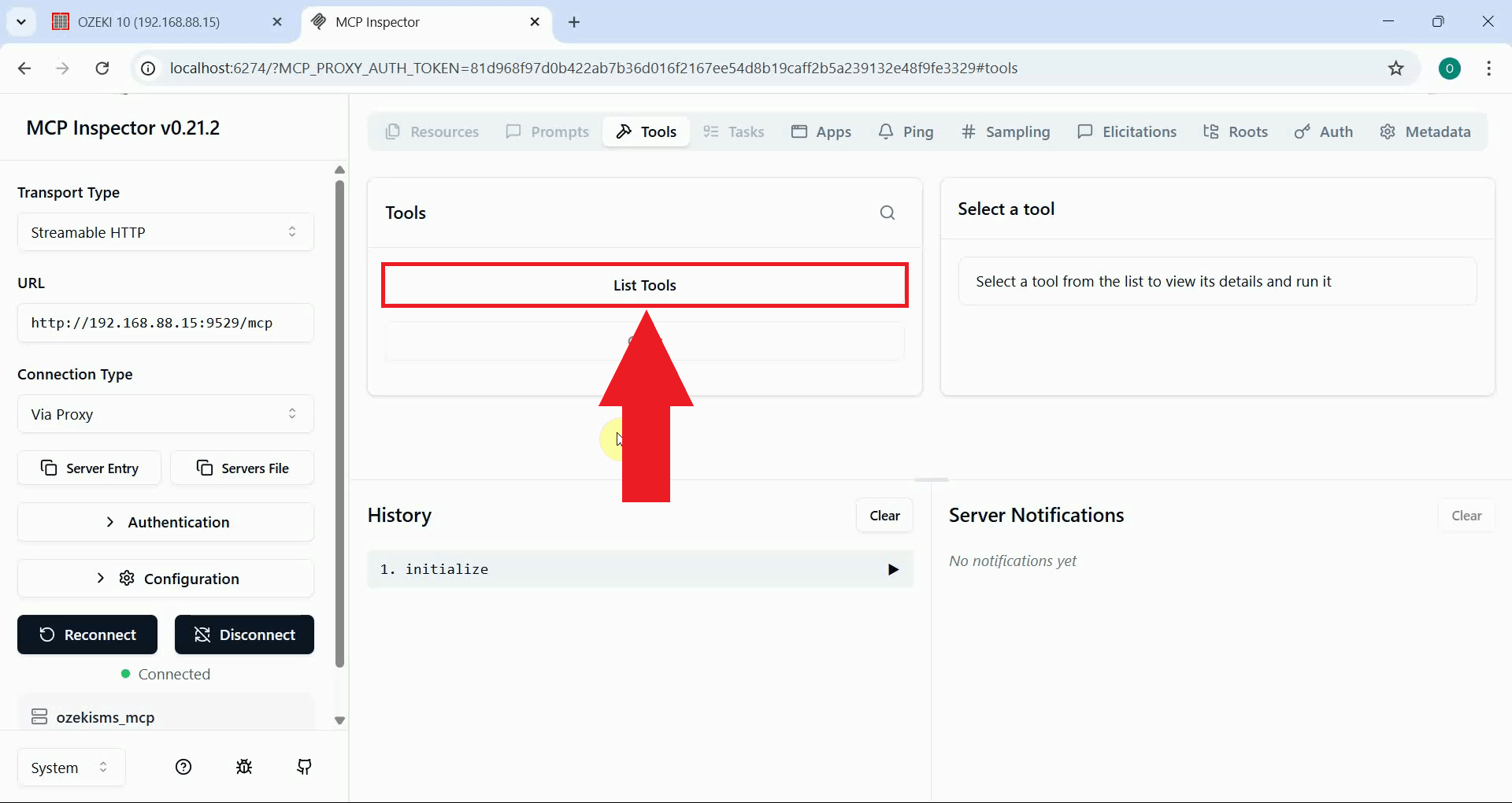 List available tools
