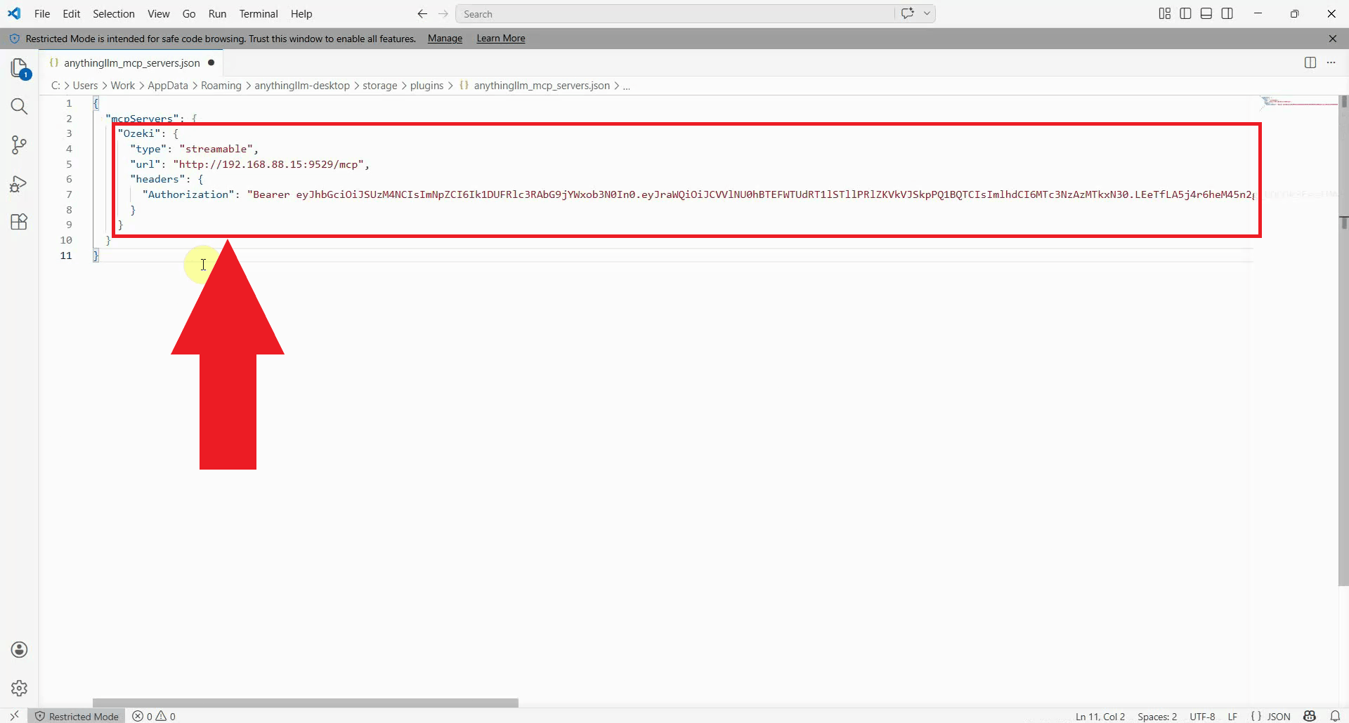 Add Ozeki SMPP SMS MCP to config