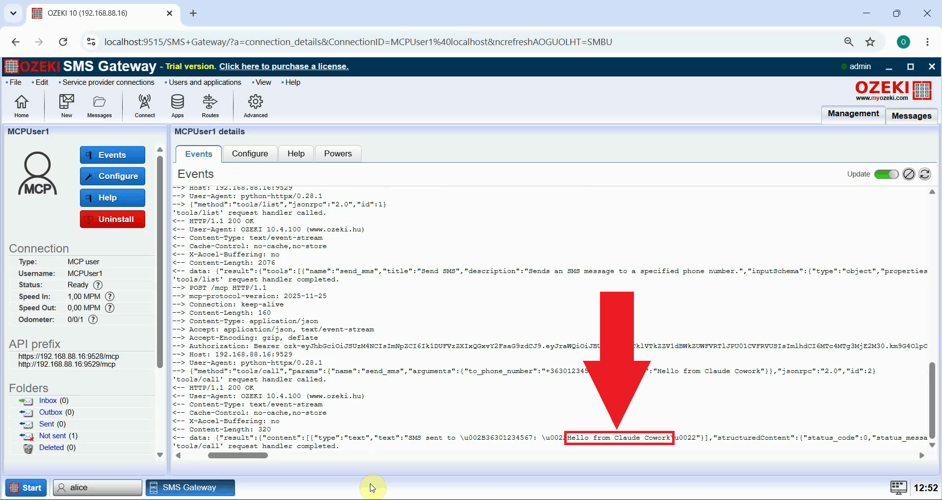 View transaction in event logs